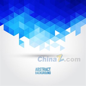 蓝色渐变花纹矢量背景图